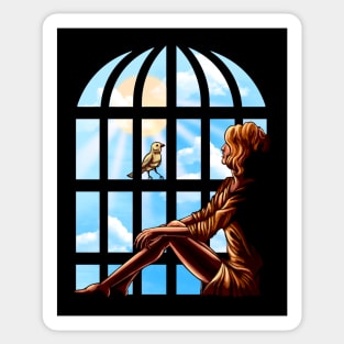 Caged Sticker